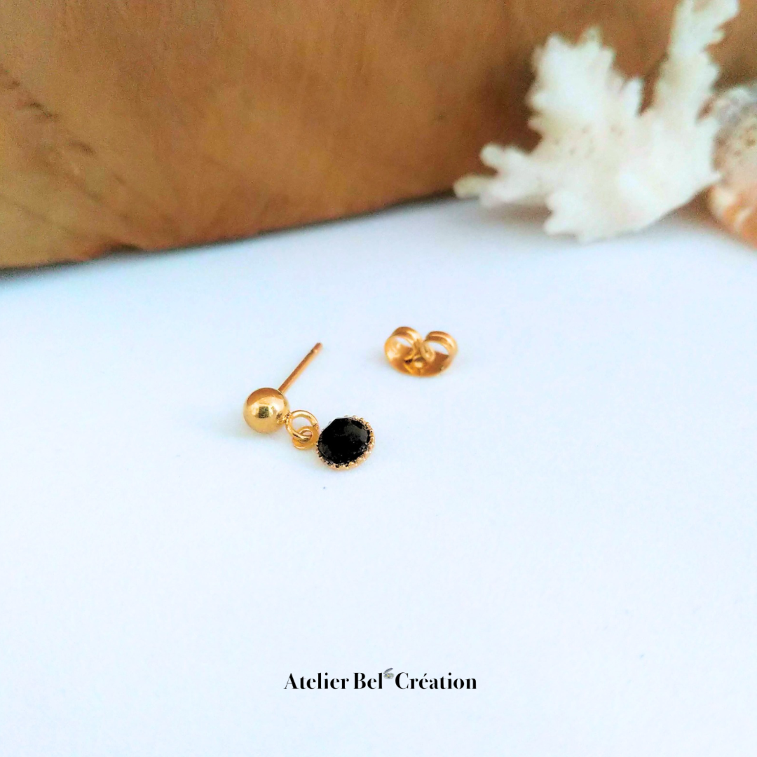 “Phoenix” Obsidian Earrings