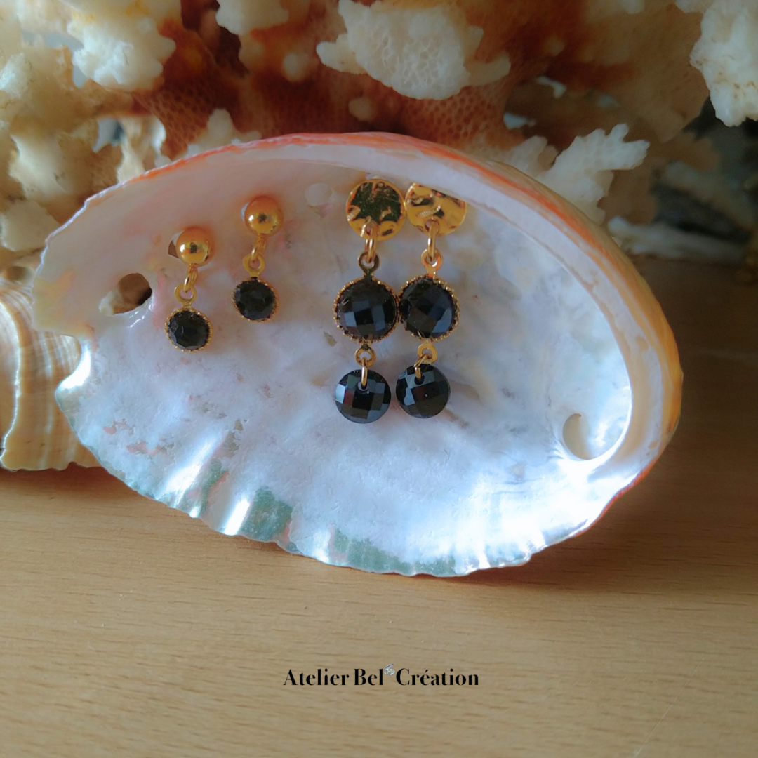 “Phoenix” Obsidian Earrings
