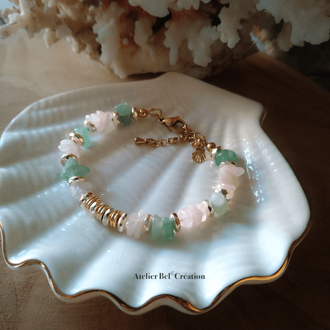 Bracelet perles naturelles « Sibylle » - Atelier Bel’Création