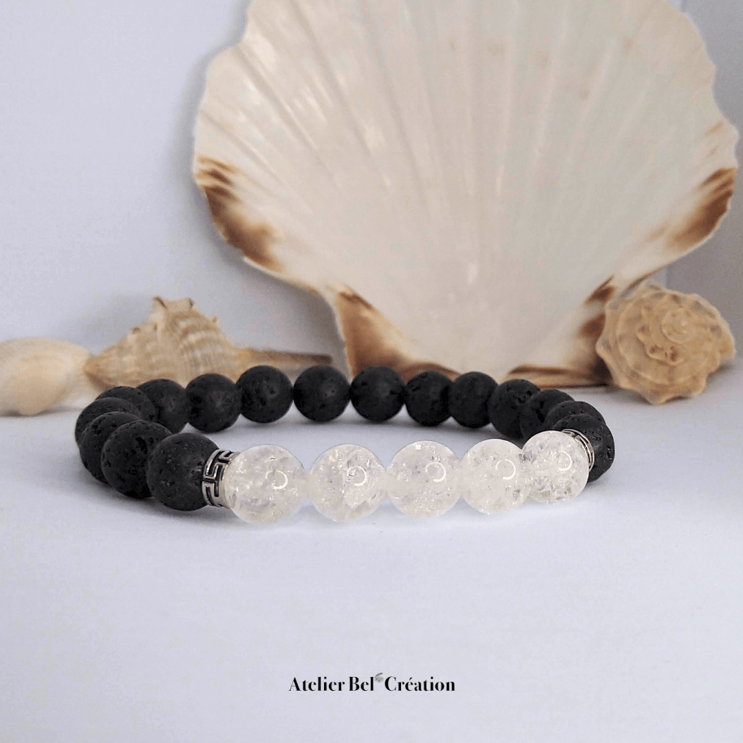 Bracelet homme Quartz Clair « Spirit » - Atelier Bel’Création