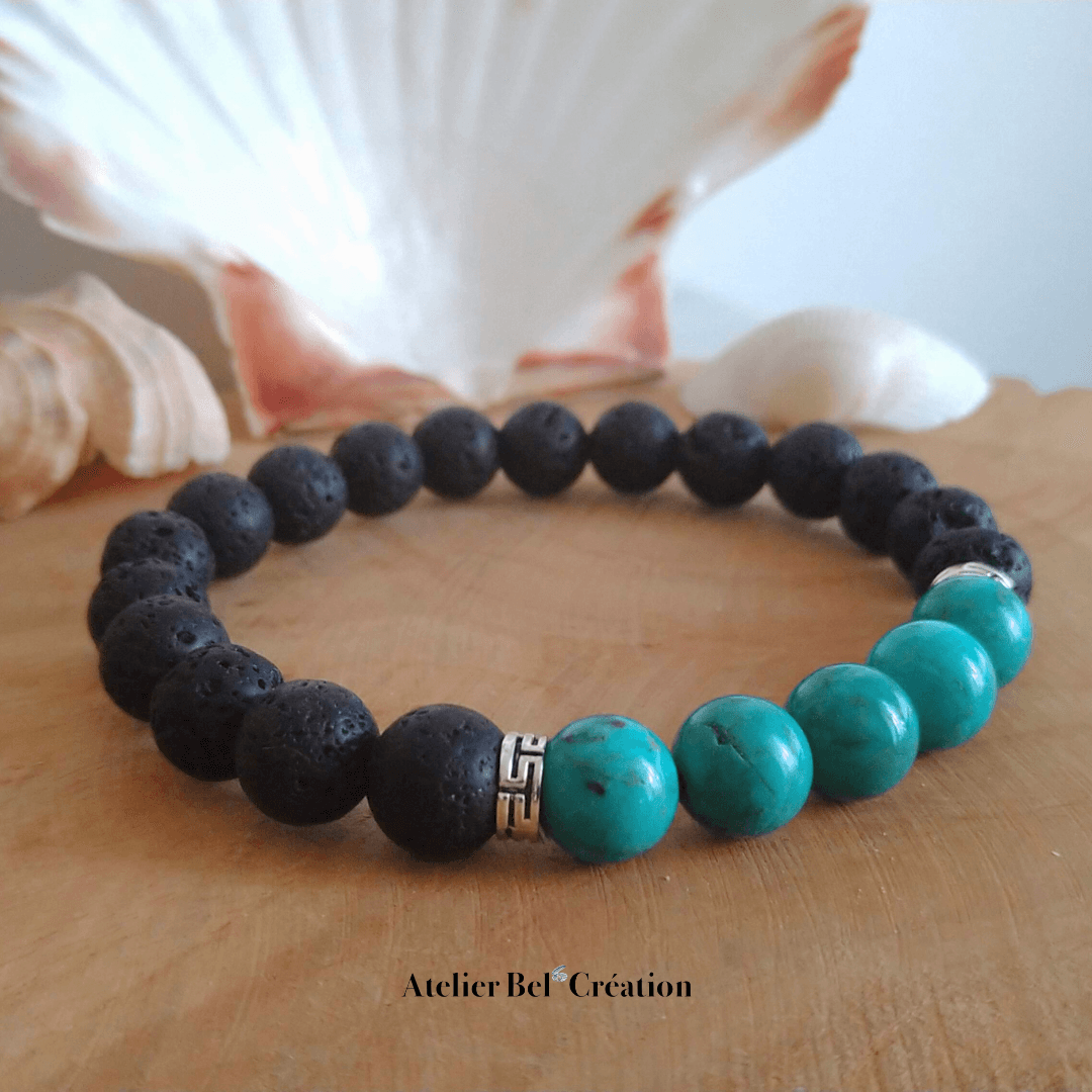 Bracelet homme Turquoise « Atlas » - Atelier Bel’Création