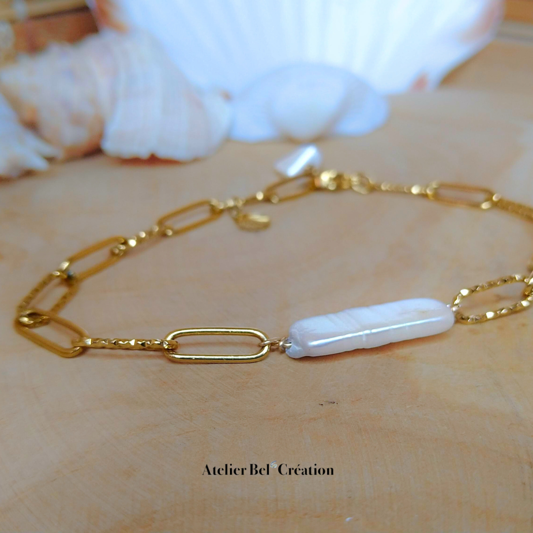 Bracelet Perle eau douce baroque « Marina »