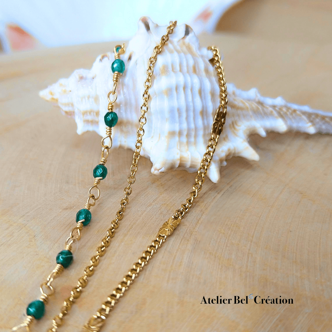 Bracelet multi-rangs Onyx « Mexicali » - Atelier Bel’Création