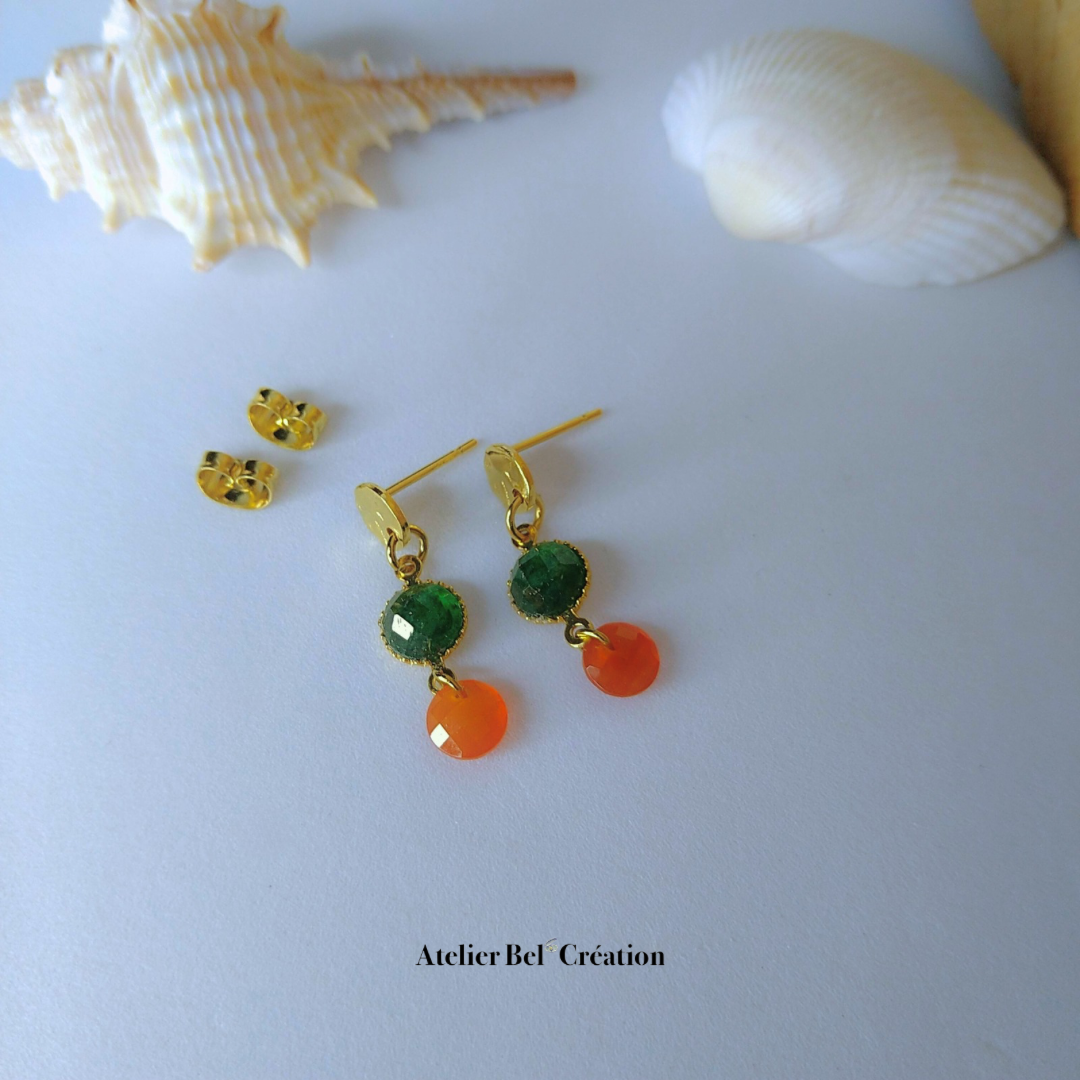 “Gena” natural stone earrings