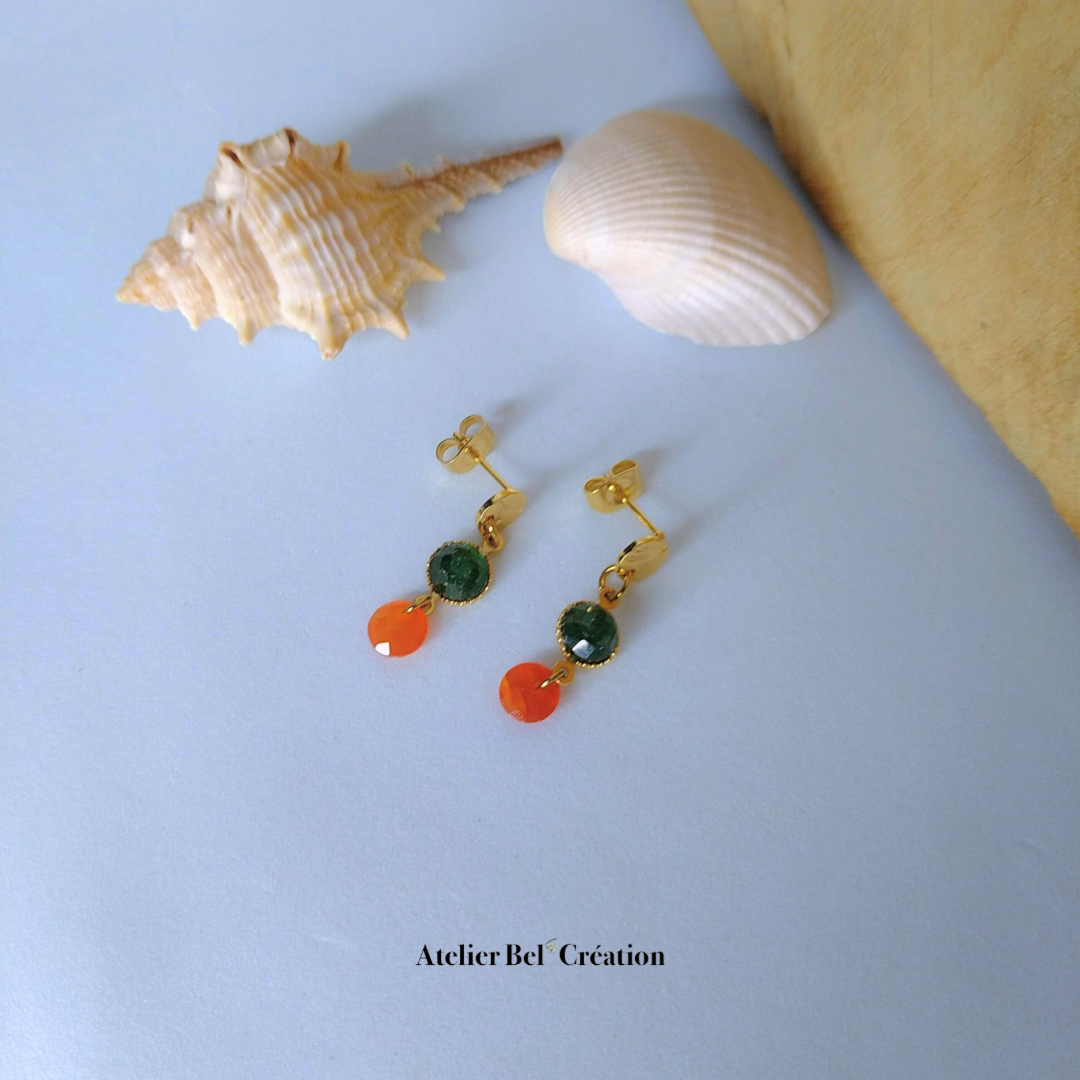 “Gena” natural stone earrings