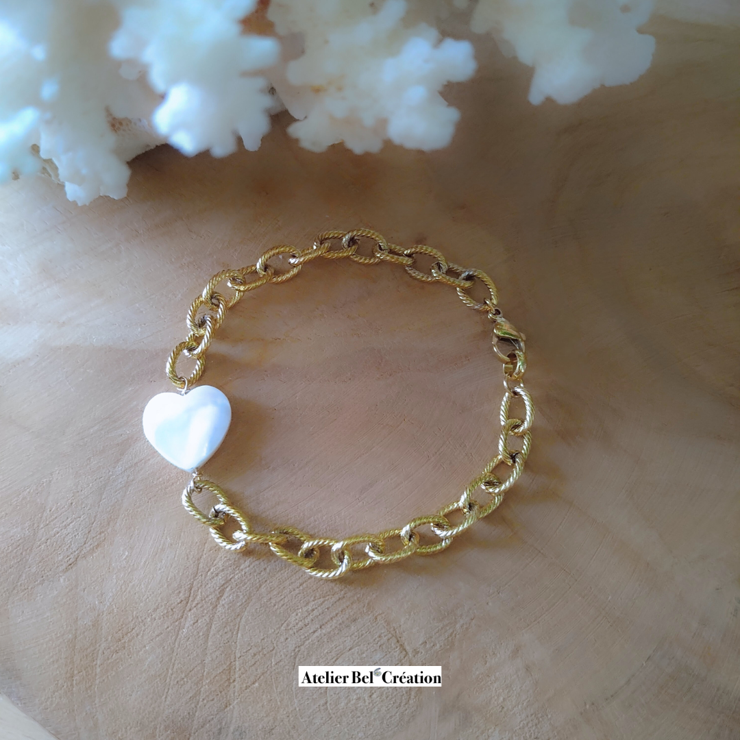 Bracelet Cœur Nacre « Lova »
