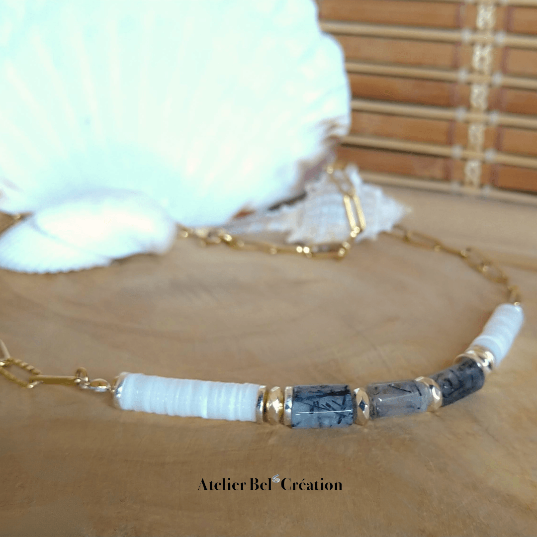 Collier court Perles naturelles « Crystal » - Atelier Bel’Création