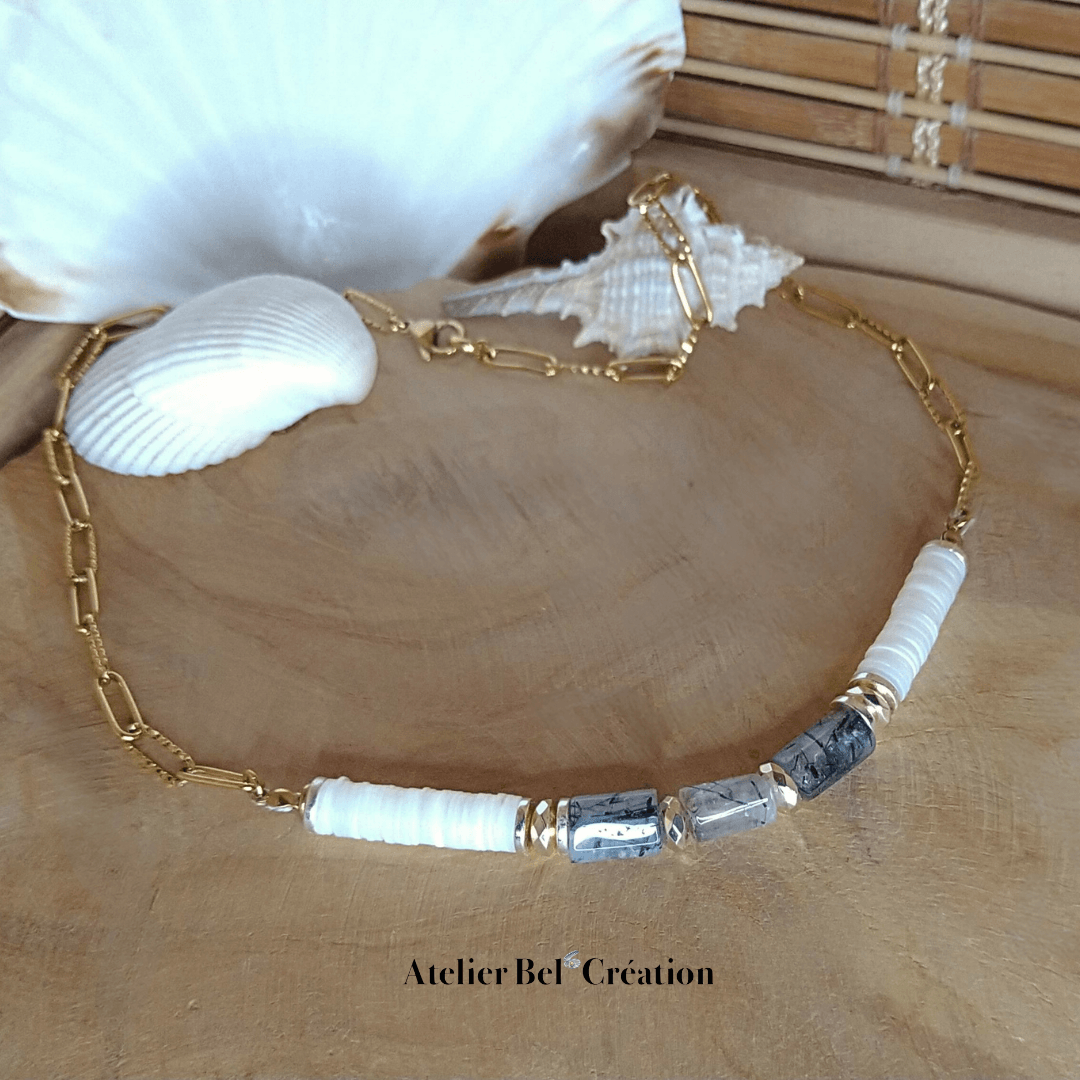 Collier court Perles naturelles « Crystal » - Atelier Bel’Création