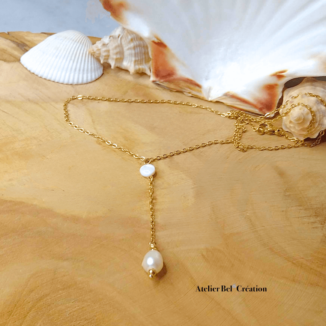 Collier Perle eau douce « Claudia » - Atelier Bel’Création