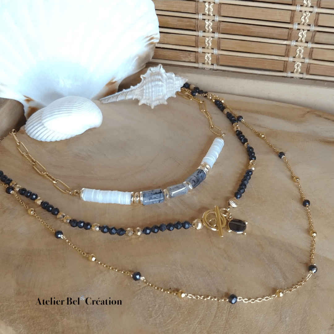 Collier court Perles naturelles « Crystal » - Atelier Bel’Création