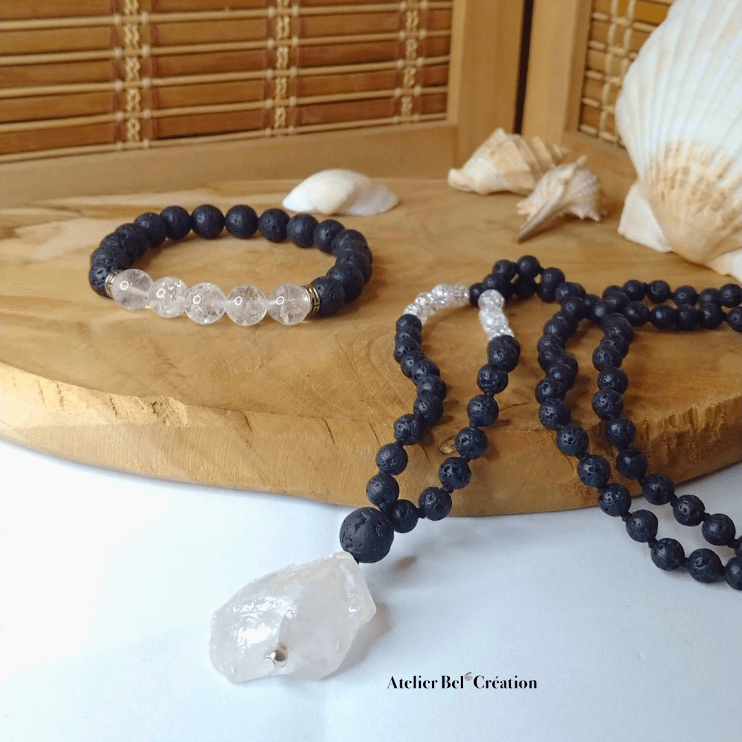 Bracelet homme Quartz Clair « Spirit » - Atelier Bel’Création