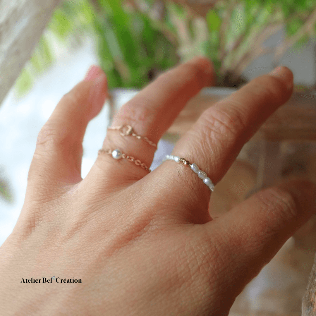Bague fine torsadée « Bethany » - Atelier Bel’Création