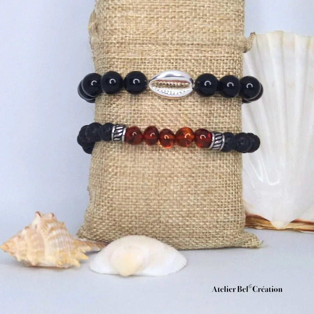 Bracelet homme Coquillage « Poséidon » - Atelier Bel’Création