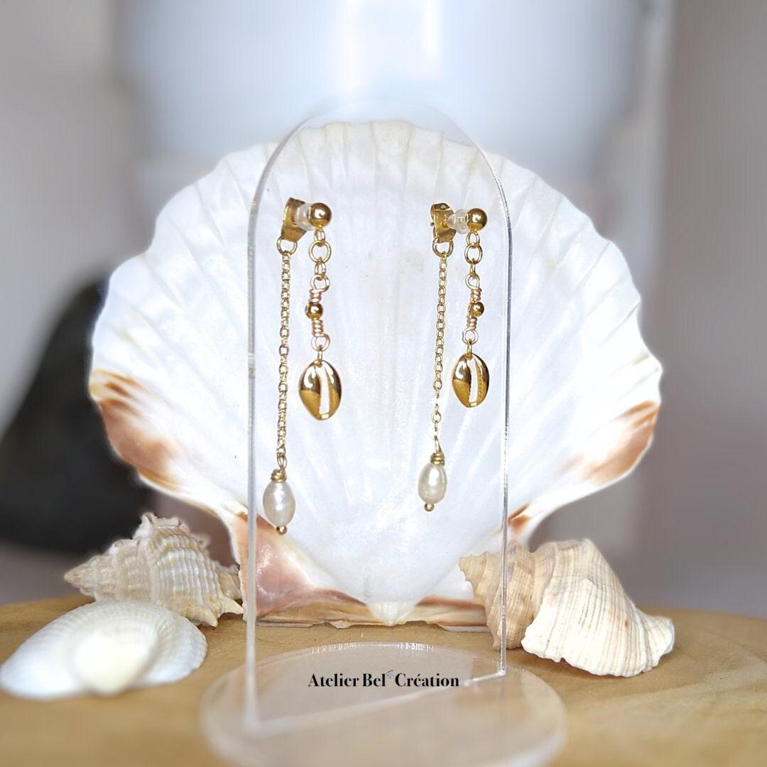 Boucles d’oreilles chaînettes pendantes « Carmen » - Atelier Bel’Création