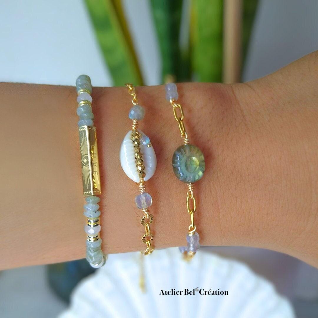 Bracelet Labradorite « Sun » - Atelier Bel’Création