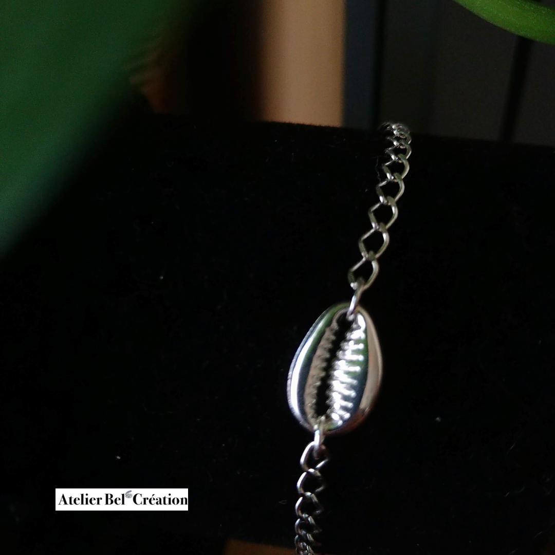 Bracelet Coquillage Argent 925 « Emma » - Atelier Bel’Création