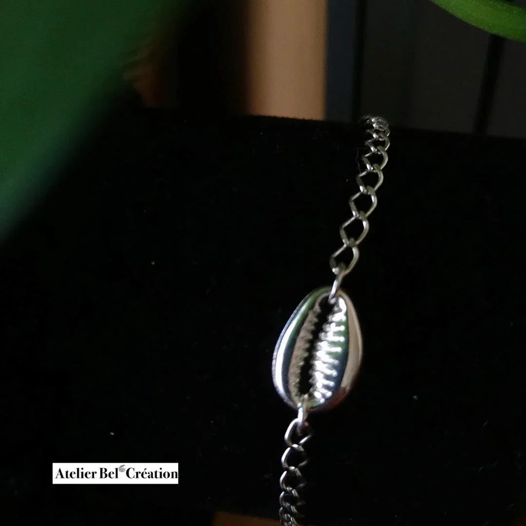 Bracelet Coquillage Argent 925 « Emma » - Atelier Bel’Création