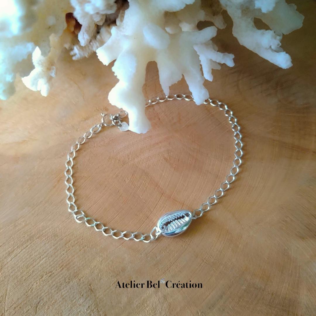 Bracelet Coquillage Argent 925 « Emma » - Atelier Bel’Création