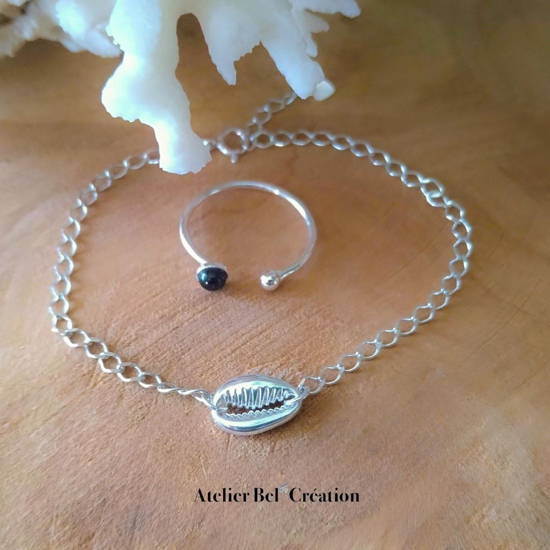 Bracelet Coquillage Argent 925 « Emma » - Atelier Bel’Création