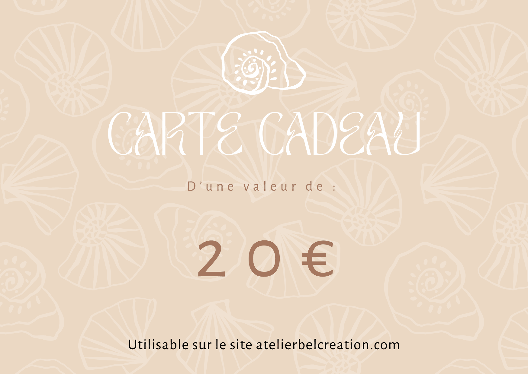 Carte cadeau Atelier Bel'Création - Atelier Bel’Création