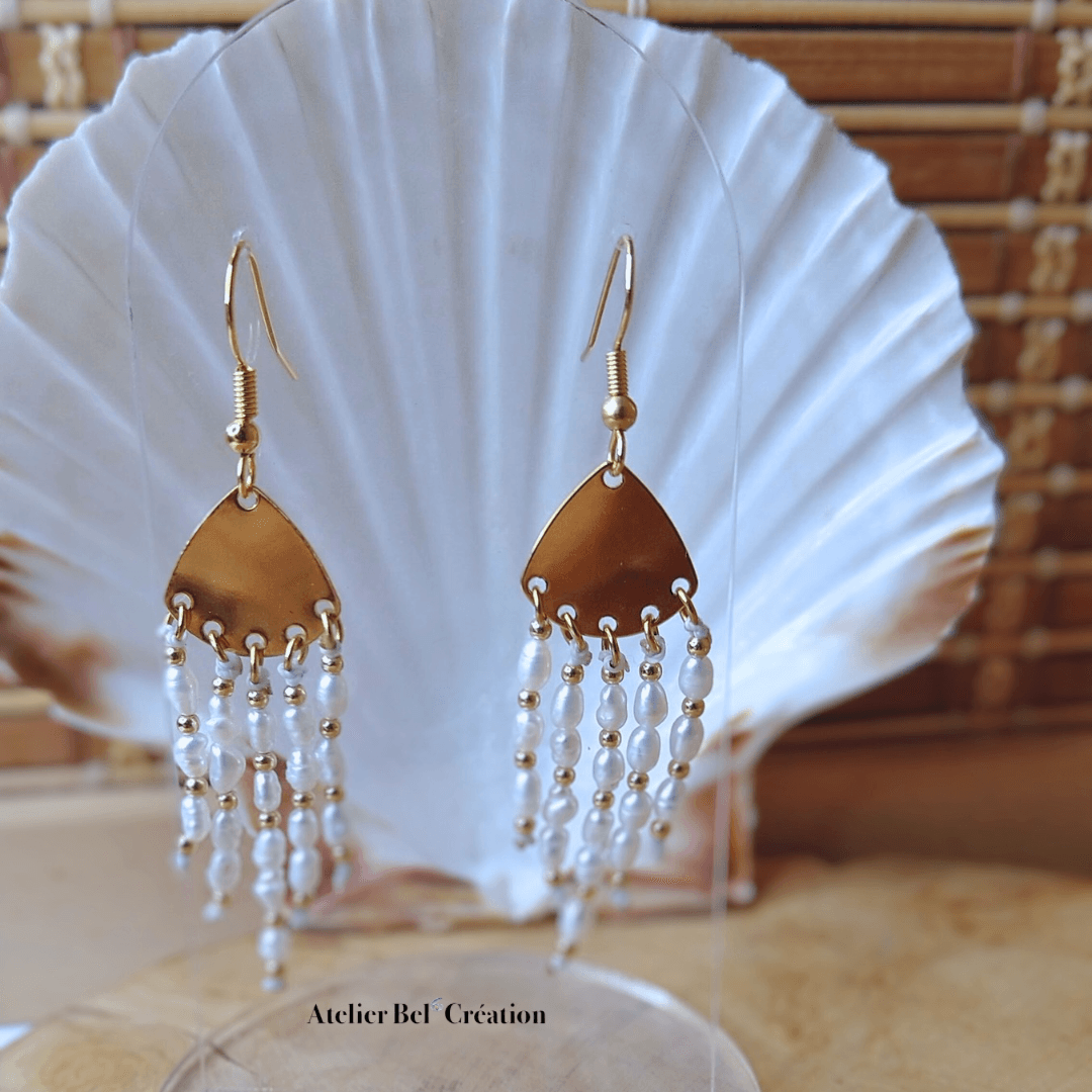 Boucles d’oreilles à franges "Paola" - Atelier Bel’Création