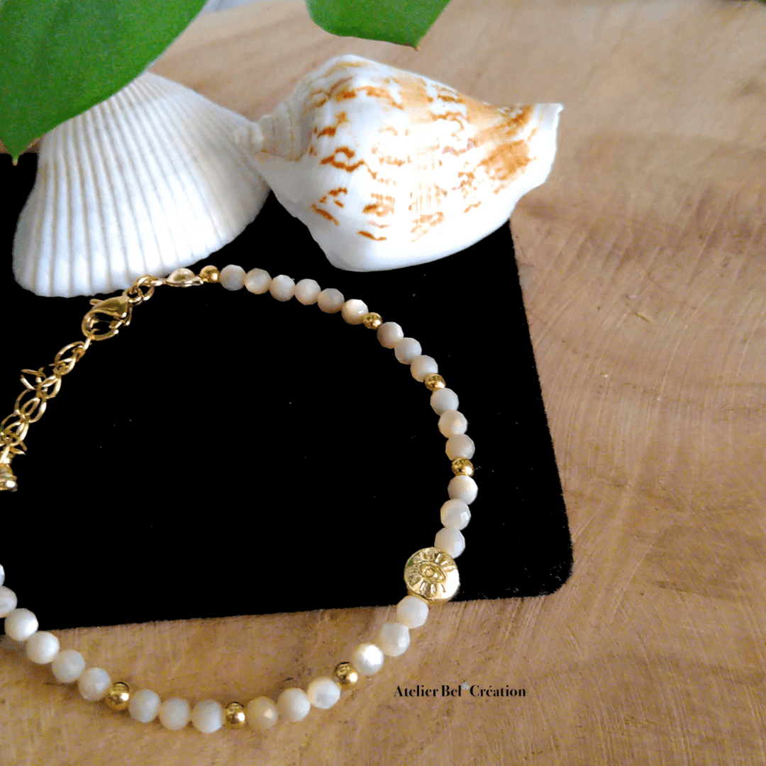 Bracelet nacre « Iris » - Atelier Bel’Création