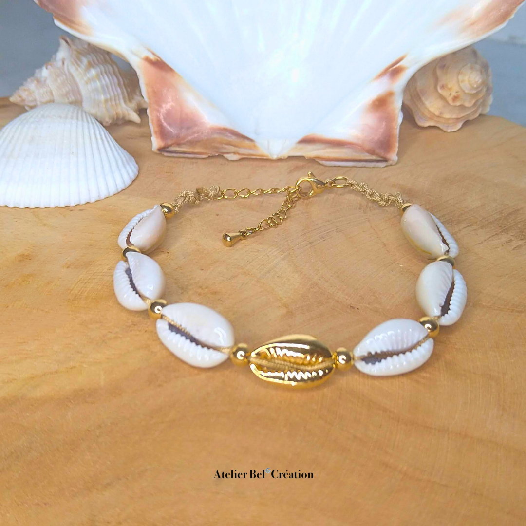 Bracelet coquillages cauris « Vaehina »