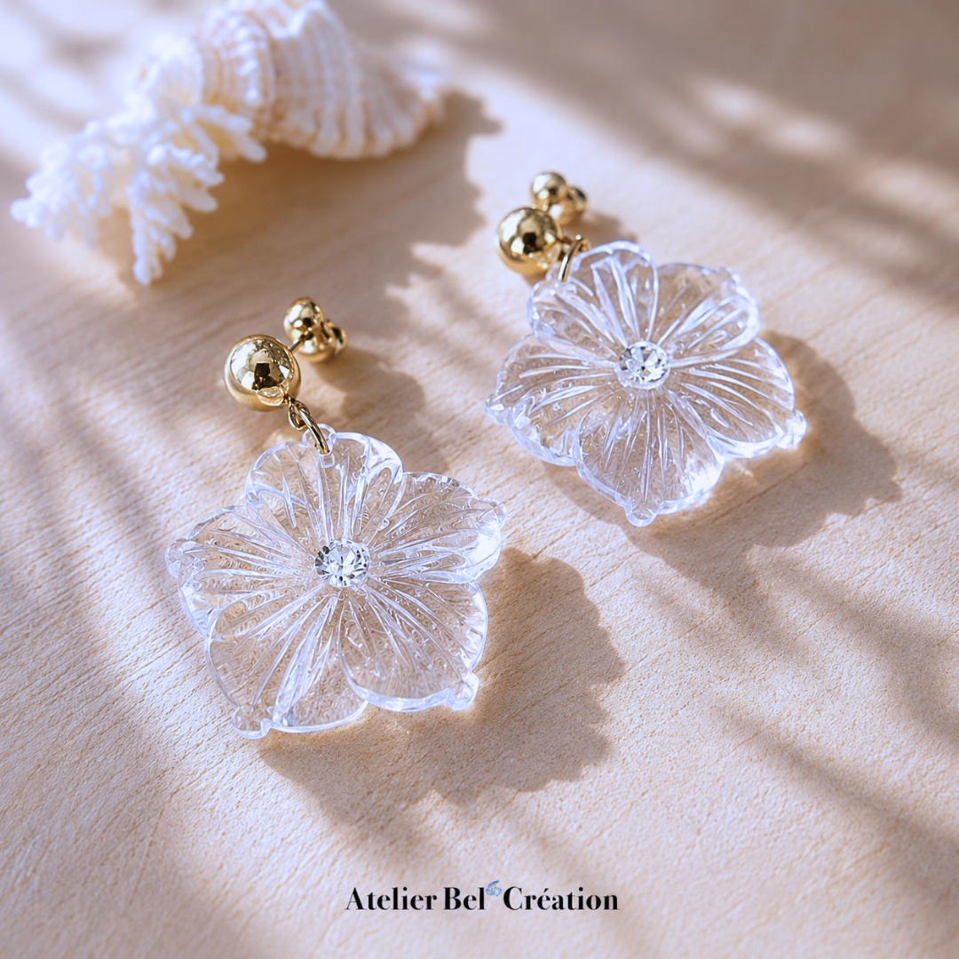 Boucles oreilles Fleurs « Flora »