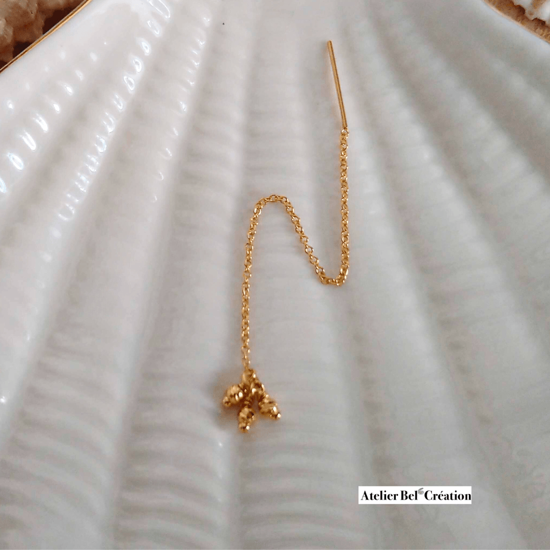 Bijou d’oreille chaînette fine « Shinese » - Atelier Bel’Création