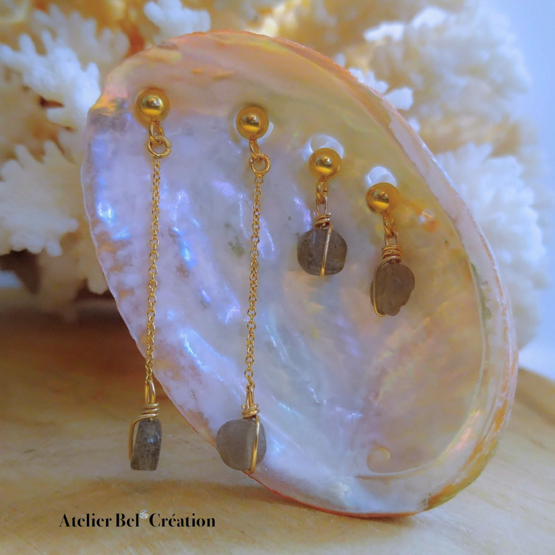 “Shine” fine chain earrings
