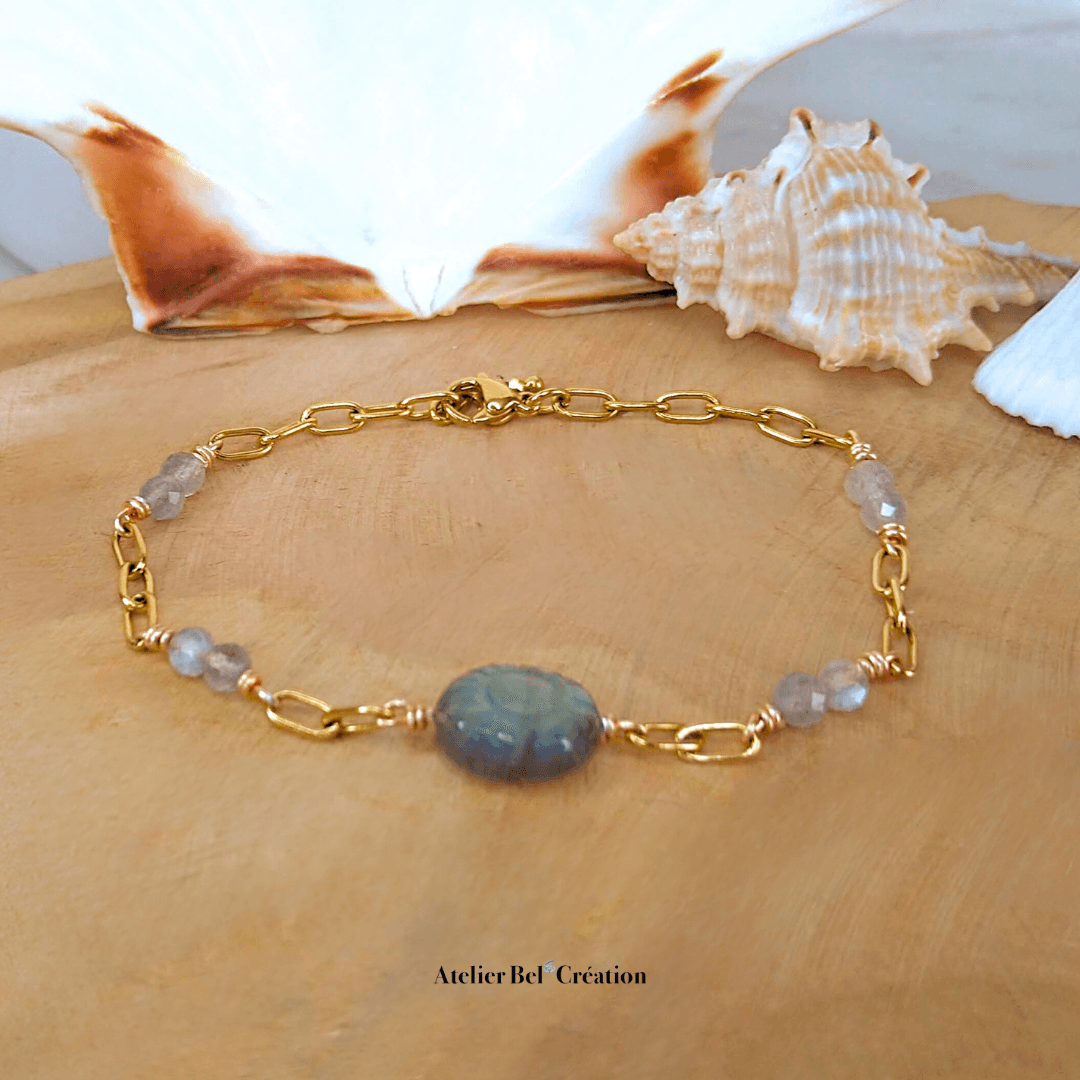 Bracelet Labradorite « Sun » - Atelier Bel’Création