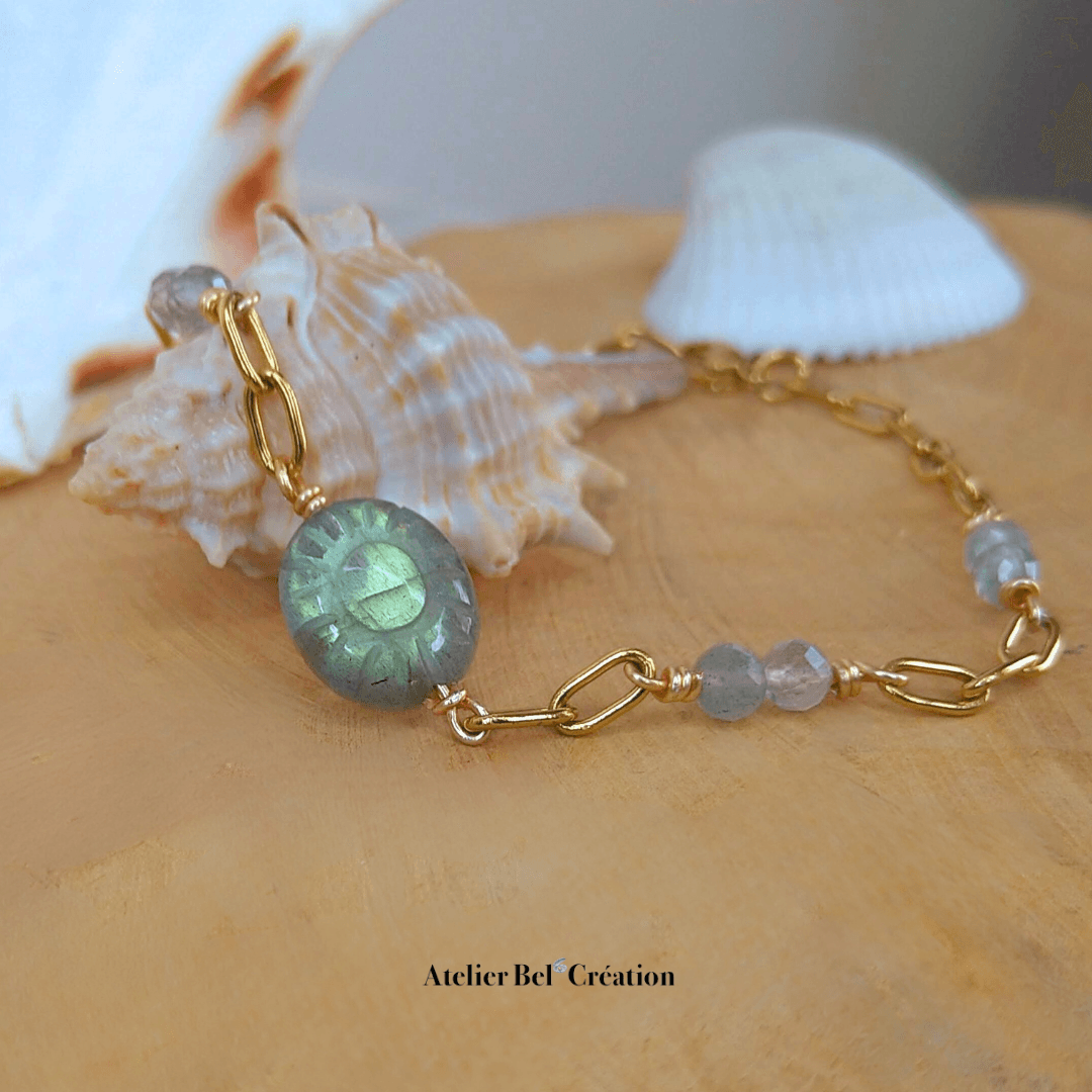 Bracelet Labradorite « Sun » - Atelier Bel’Création