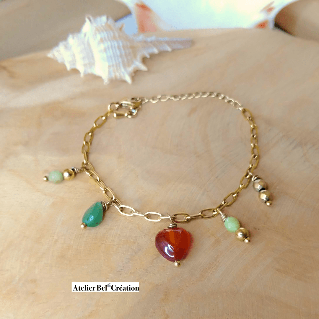 Bracelet breloques pierres naturelles « Veracruz » - Atelier Bel’Création