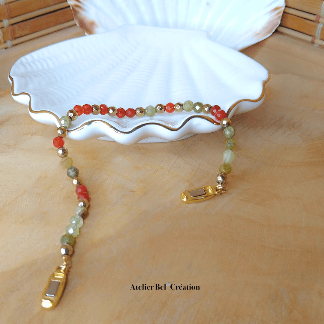 Bracelet coloré perles naturelles « Cancún » - Atelier Bel’Création