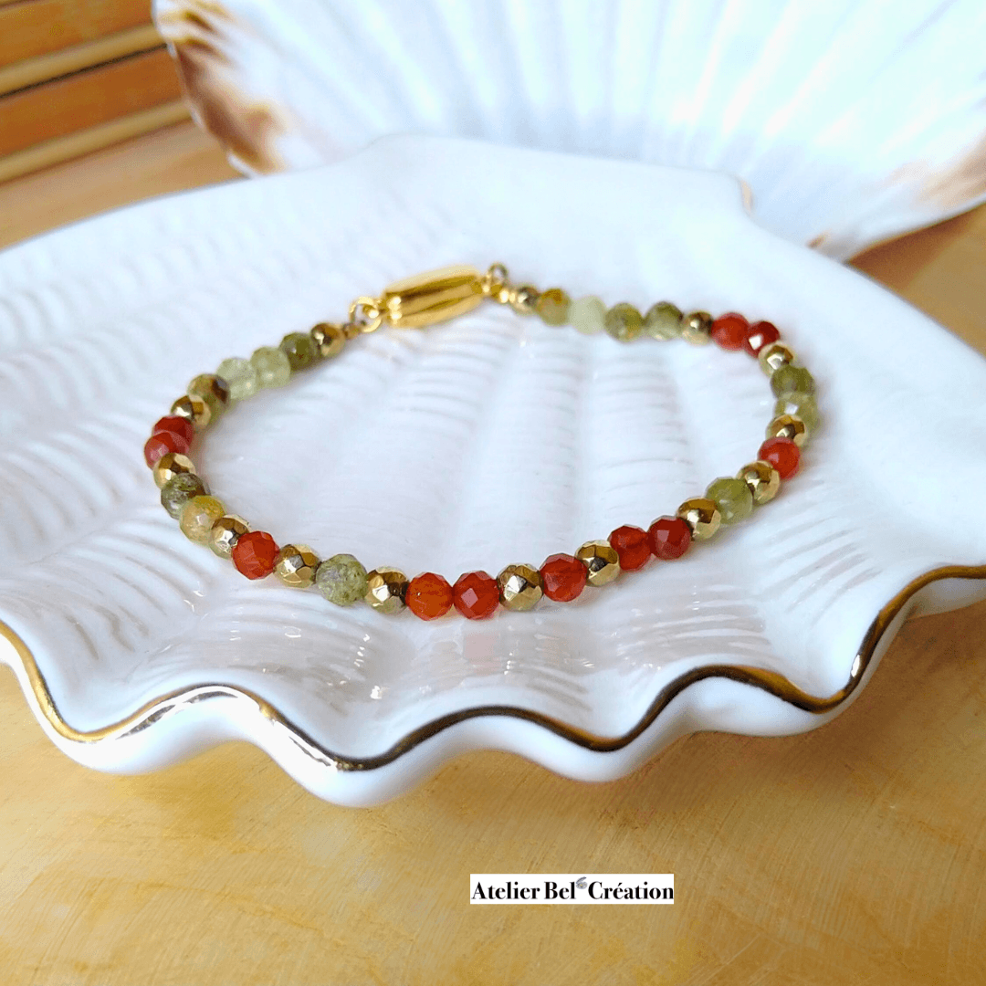 Bracelet coloré perles naturelles « Cancún » - Atelier Bel’Création