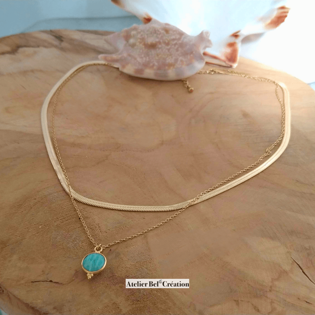 Collier multirang « Cathia » - Atelier Bel’Création