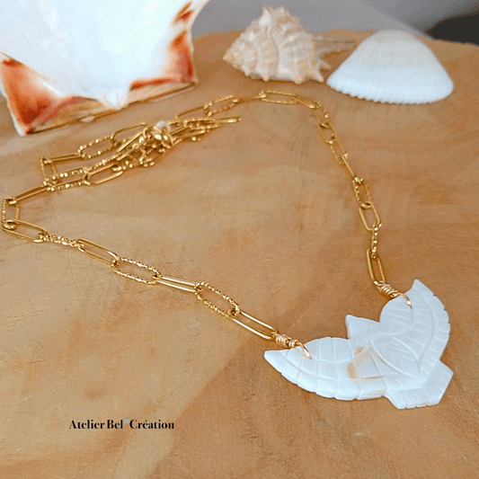 Collier aigle en nacre "Eagle" - Atelier Bel’Création