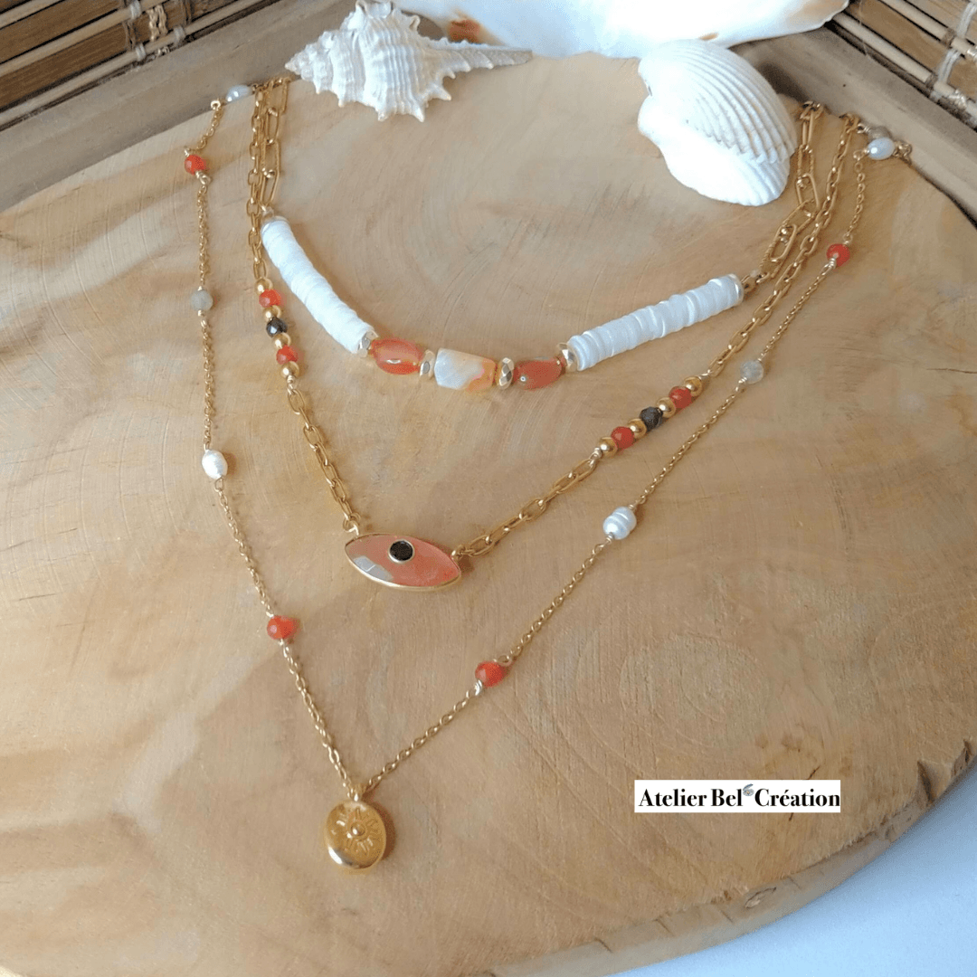 Collier court Perles naturelles « Reynosa » - Atelier Bel’Création