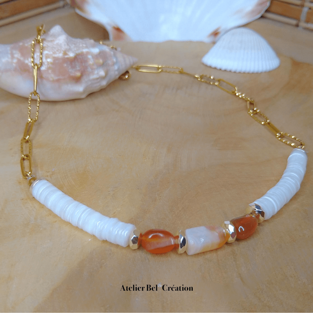 Collier court Perles naturelles « Reynosa » - Atelier Bel’Création