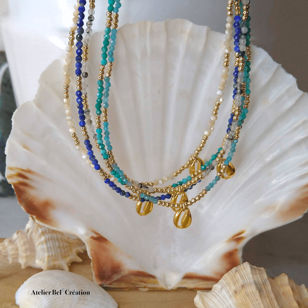 Collier choker fin « Summer Time » - Atelier Bel’Création