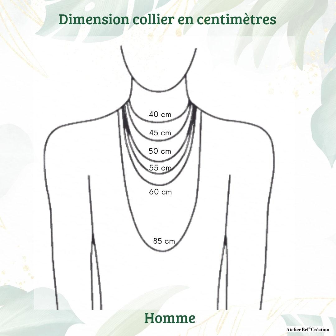 Collier homme, Mala Oeil de tigre « Melvin » - Atelier Bel’Création