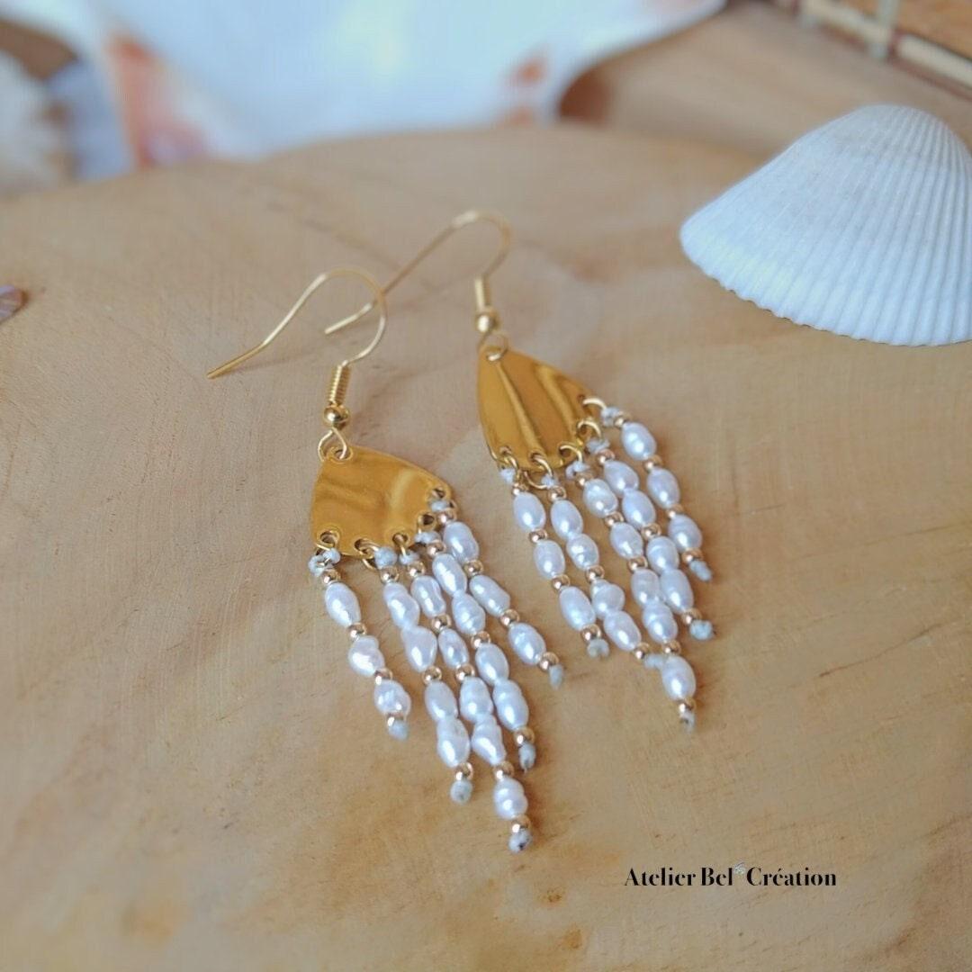 Boucles d’oreilles à franges "Paola" - Atelier Bel’Création