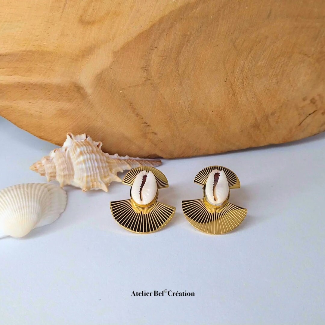 Boucles oreilles coquillage