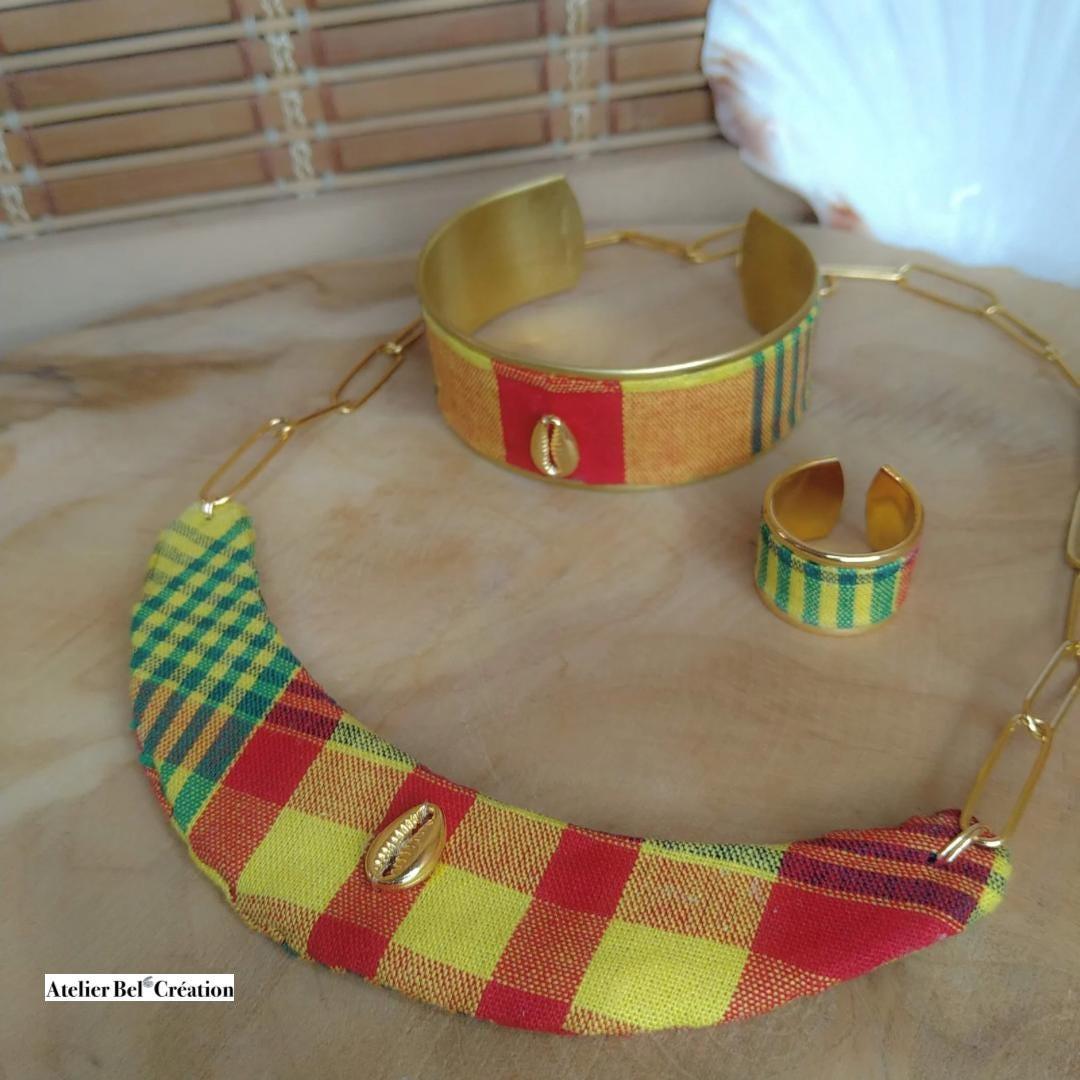 Parure madras « Madiana » - Atelier Bel’Création