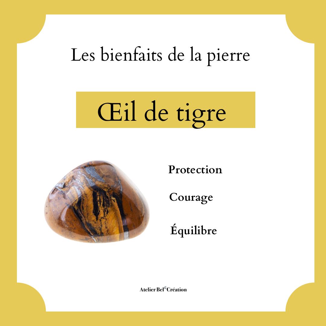 Collier Candy Oeil de tigre Ambre Perles naturelles Pendentif Palmier Bijou élégant Bohème chic protection
