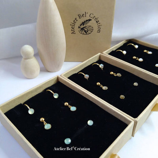 Coffret boucles d’oreilles puces, mini créole